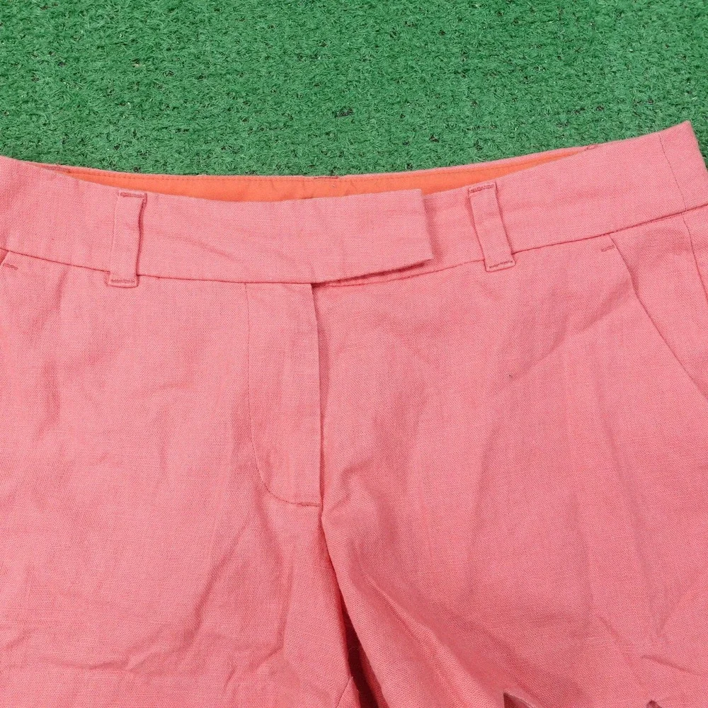 J CREW PINK LINEN BLEND SHORTS WOMENS SIZE 4 - Picture 2 of 6